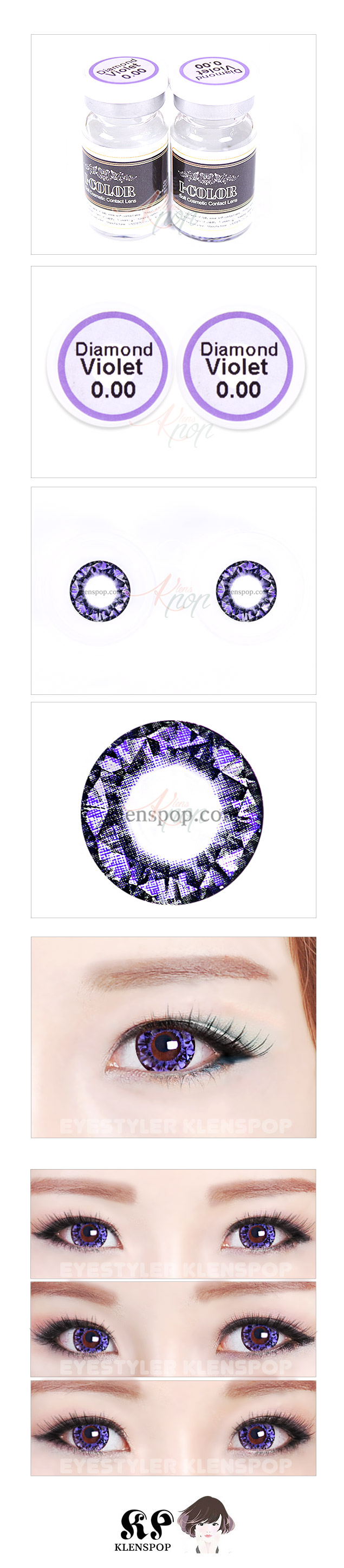 Description image of Diamond Violet Prescription Colored Contacts